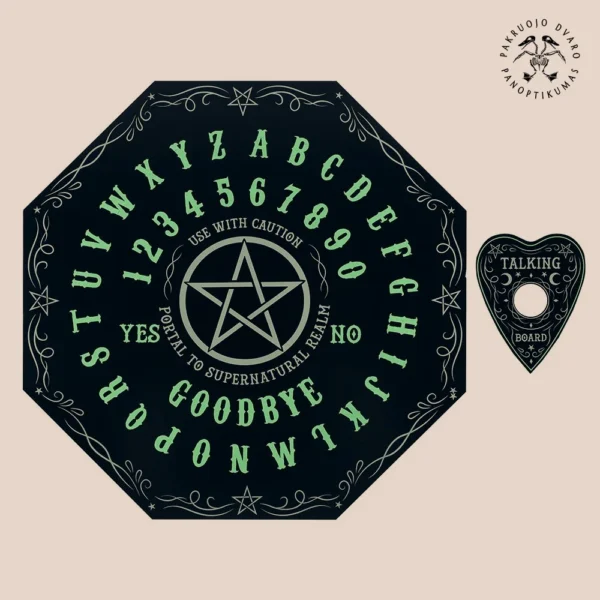 Aštuonkampė Spiritizmo Lenta Ouija Šviečianti Tamsoje Octagon