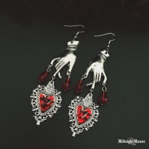 Auskarai Vampyro Ašaros Viktorijos Laikų Raudona