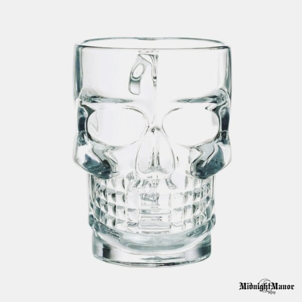 Alaus Bokalas Kaukolė Skaidraus Stiklo ir Eliui Ar Sidrui