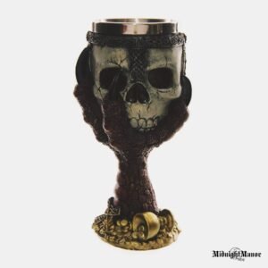 Taurė Vynui Raudona Drakono Letena Laikanti Kaukolę