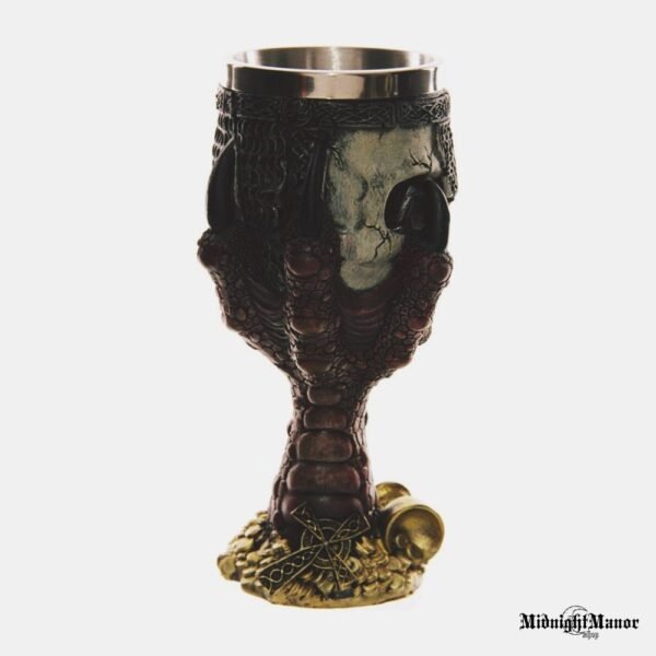 Taurė Vynui Raudona Drakono Letena Laikanti Kaukolę