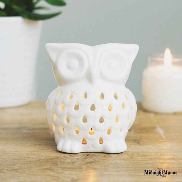 Eterinių Aliejų Garintuvas su Žvake Baltoji Pelėda