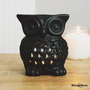 Eterinių Aliejų Garintuvas su Žvake Juodoji Pelėda