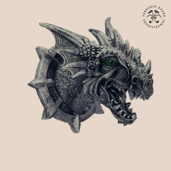 Išskirtinis Sieninis Šviestuvas ar Durų Ornamentas Grėsmingasis Drakonas