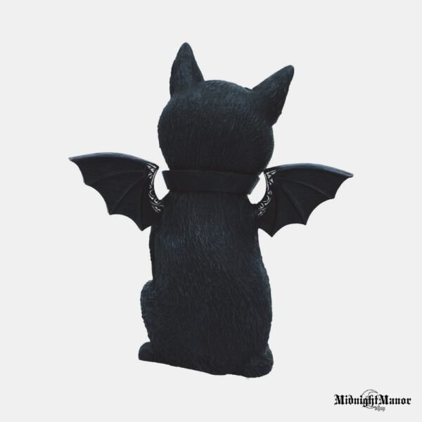 Juodas Kačiukas Šikšnosparnis Namų Saugotojas Statulėlė