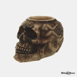 Ornamentuota Kaukolė Žvakidė Arbatinei Žvakei