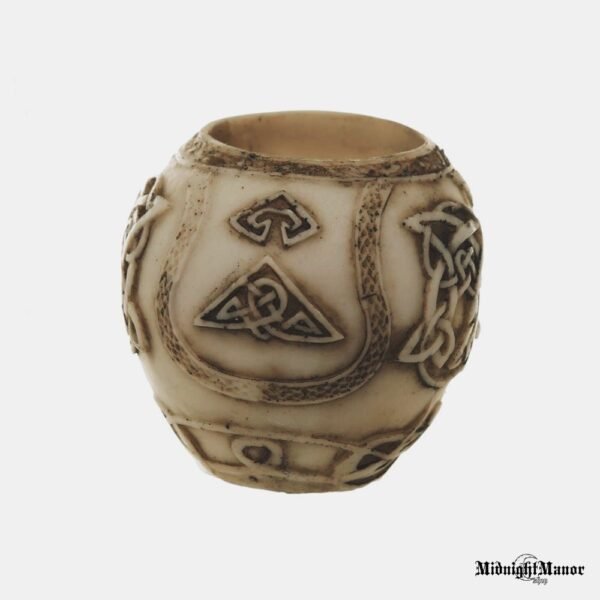 Kaukolė Be Žandikaulio Ornamentuota Žvakidė