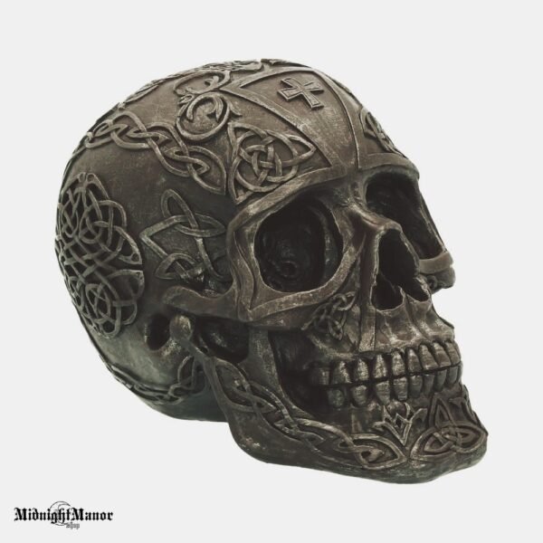 Keltų Kryžius Keltiška Kaukolė Iškiliai Ornamentuota