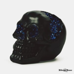 Kristalų Kaukolė Mėlynų Žybsėjimų Juoda Kaukolė Dekorui