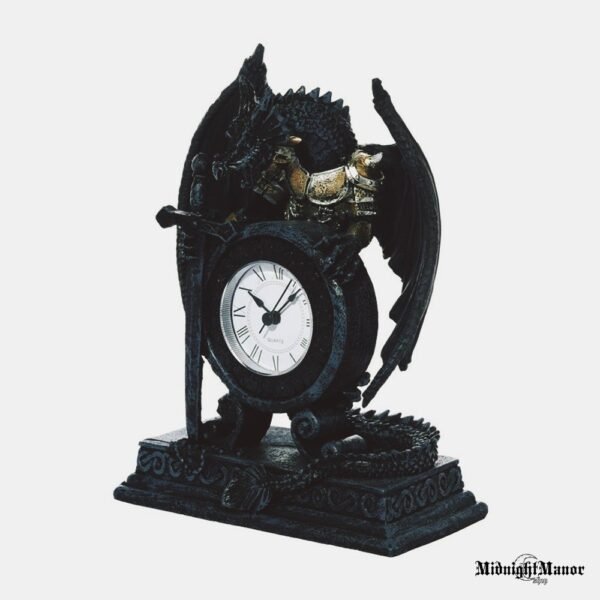 Drakonas Šarvuose Juodųjų Viduramžių Drakonas Laikrodis