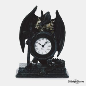 Drakonas Šarvuose Juodųjų Viduramžių Drakonas Laikrodis