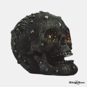 Sidabro Kaukolė Perlų Vėriniais Lobių Skrynios Skeleto