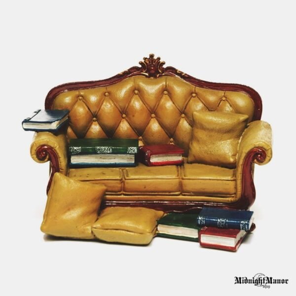 Miniatiūrinė Sofa Retro Knygų Skaitytojui Figūrėlių Displėjus