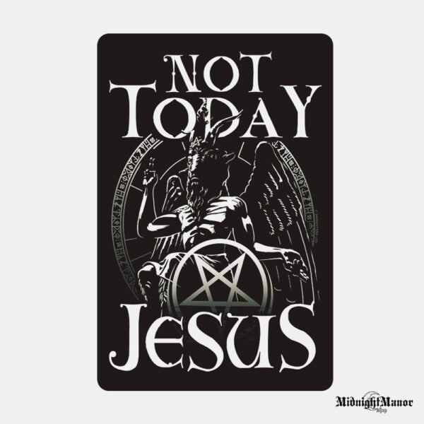 Metalinė Sienos Dekoracija Not Today Jesus