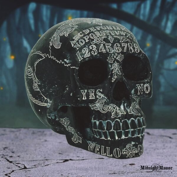 Okultiška Kaukolė Juoda Graviruota Spirit Board