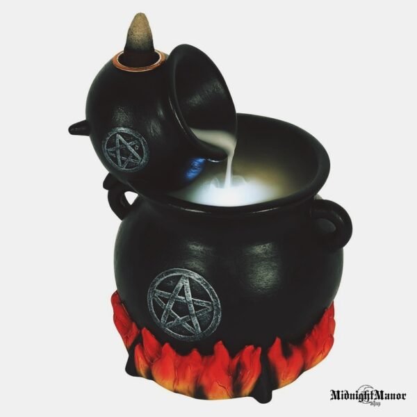 Raganos Katilas Smilkalinė Backflow Šviečianti Su Pentagrama