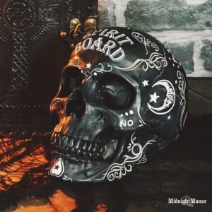 Spiritizmo Lentos Kaukolė Juoda Spirit Board