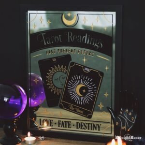 Taro Kortų Būrėjos Salono Papuošimui Veidrodinė Iškaba