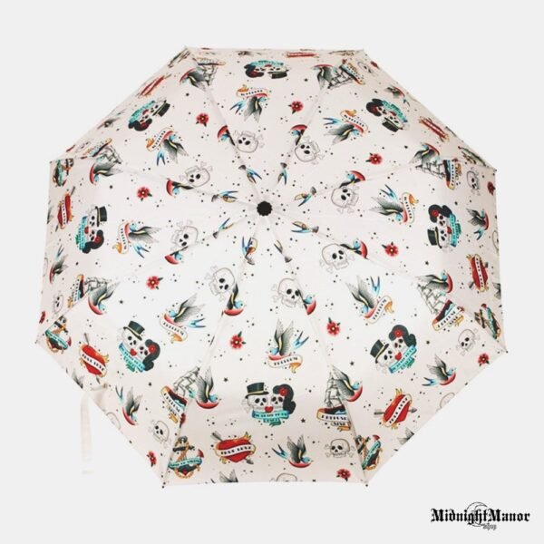 Retro Tatuiruotės Skėtis Nuo Lietaus ar Žvarbaus Vėjo